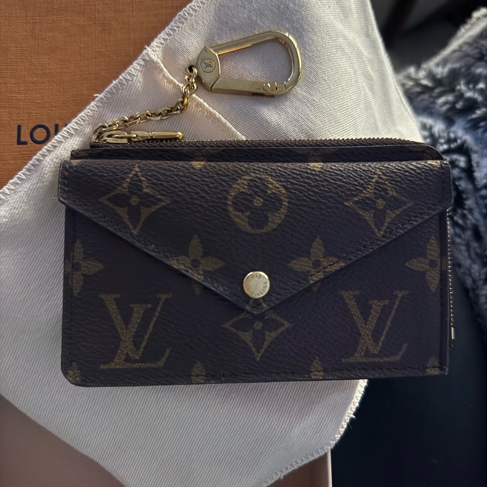 Louis Vuitton Black and Gold Monogram Card Holder